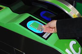 Cover Page (Touching an IC Card at an automatic gate)