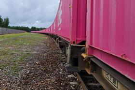 Swedish timber export train
