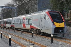 Greater Anglia Stadler trainset at Norwich Victoria sidings