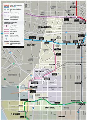 Los Angeles K Line map