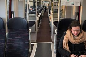 Greater Anglia Stadler train interior 