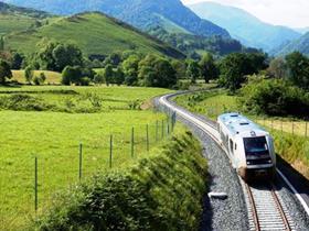 The 24·7 km line between Oloron-Sainte-Marie and Bedous in the foothills of the Pyrénées reopened in June 2016.