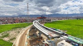 Bogota metro first km of elevated structure (image Metro de Bogotá)