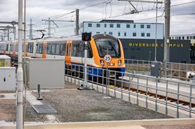 Barking Riverside Extension train entering station (Photo TfL)