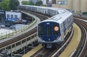 New York subway R211A train on the B Line at Brighton Beach station (Photo Marc A Hermann,  MTA)
