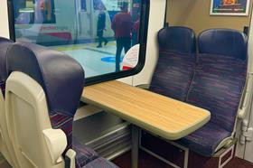 Tables are being installed on Stansted Express trains (Photo Greater Anglia)