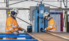 Rebar threading facility at Copthall Tunnel site (2)