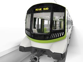 Alstom train for Montréal REM metro project.