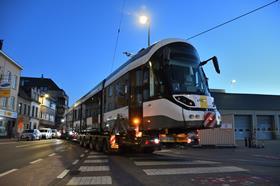 CAF Urbos tram arrives in Oostende | Metro International | Railway Gazette International