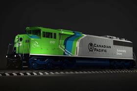 Canadian Pacific hydrogen locomotive impression