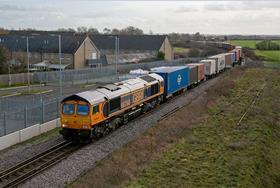 A GB Railfreight intermodal train