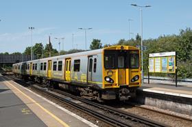 Merseyrail train at Birkenhead North (Photo: Tony Miles)