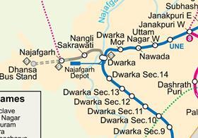 Delhi Metro Line 9 map
