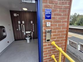 Brough station toilet pod entrance