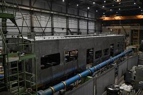 TMH Tver hydrogen train car body testing (Photo TMH)