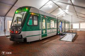 MBTA unveiled mockup of CAF LRV (image MBTA