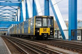 Tyne and Wear Metro train on QE2 Bridge