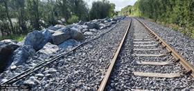 Rock armour on the Conwy Valley Line prevented the line getting damaged during Storm Francis