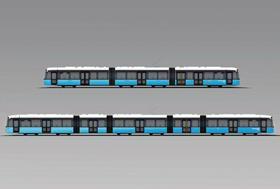Göteborg's M34 trams will be 12 m longer than that M33 (Image Västtrafik)