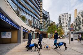 Battersea Cats & Dogs Home team using the new Underground entrance at Battersea Power Station - credit Charlie Round-Turner