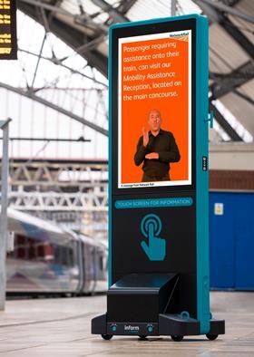 LB Foster's in-screen British Sign Language interpreters launched at London Euston today