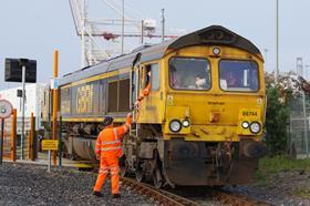 GB Railfreight’s first train of its new service connecting Southampton to Hams Hall