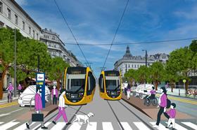 Budapest tram connection plan (photo BKK)