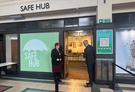 Route director Jason Hamilton opening the hub with station manager Julie Swift, Network Rail