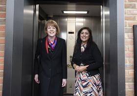 Wendy Mortoand Nus Ghani open Eridge's new lift