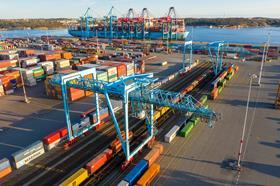 APM Terminal's container terminal in the Port of Göteborg (Photo: Göteborg Port Authority).