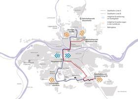 Regensburg Stadtbahn map