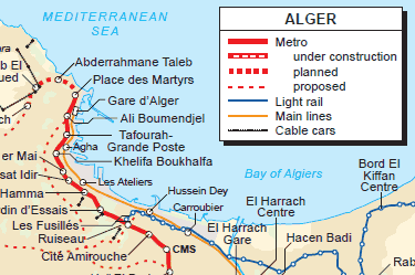 Alger - city map | Country profile | Railway Gazette International