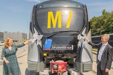 First M7 metro trainset arrives in Brussels | Metro Report ...