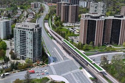 Elevated section of the Eglinton Crosstown West Extension (Image Metrolinx)