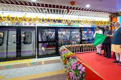 Line 2 extension in Kolkata photo Modi (1)
