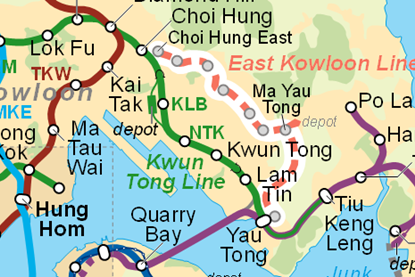 Hong Kong Smart & Green Mass Transit System map