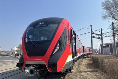 co First Bogotá metro trainset on test (image Metro de Bogota)
