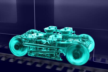 Siemens Mobility green steel bogie