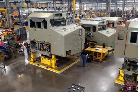 Cabs for modernised Union Pacific locomotive at Wabtec's Fort Worth plant