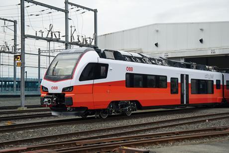 Austrian Federal Railways Stadler Flirt Akku Cityjet battery-electric multiple-unit (Photo ÖBB)