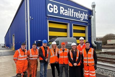 GB Railfreight and Wabtec outside GB Railfreight's Peterborough Maintenance Hub