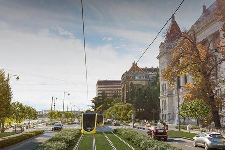Budapest Fonodo villamos phase 2 tram extension