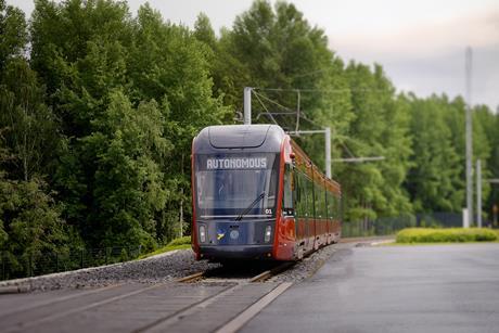 Tampere Škoda Smart Artic X34 autonomous tram trial (Photo Skoda Group)