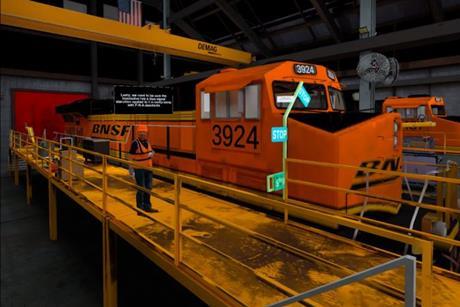 BNSF VR training loco (Image BNSF)