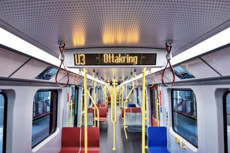 Wien metro Series X train interior (Photo Wiener Linien)