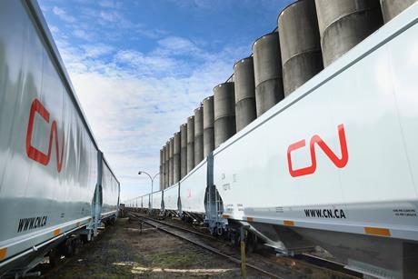 CN hopper wagons in Prince Rupert, British Columbia (Photo Pascale Simard, Alpha Presse, CN)
