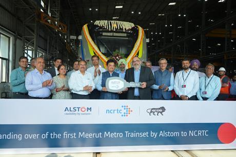 Meerut Metro train handover (Photo NCRTC)