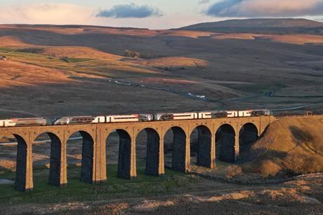 2026 02 01 Avanti WC 805 005-009 passing Ribblehead 1421 Carlisle to Wigan NW 02 C Howe