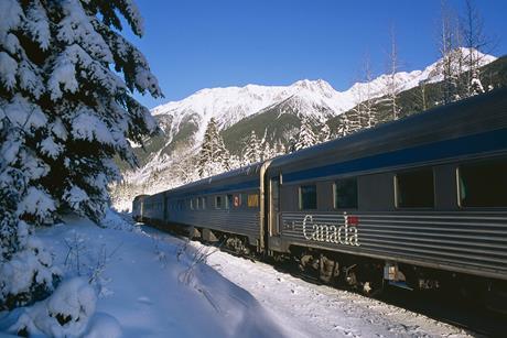 The Canadian in snow (Photo VIA Rail)