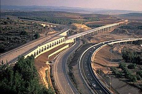 Viaduct for the A1 railway to Jerusalem.